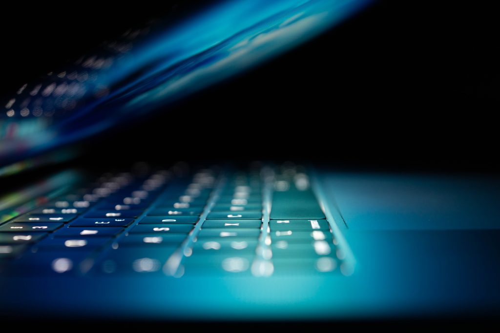 close-up image of a laptop