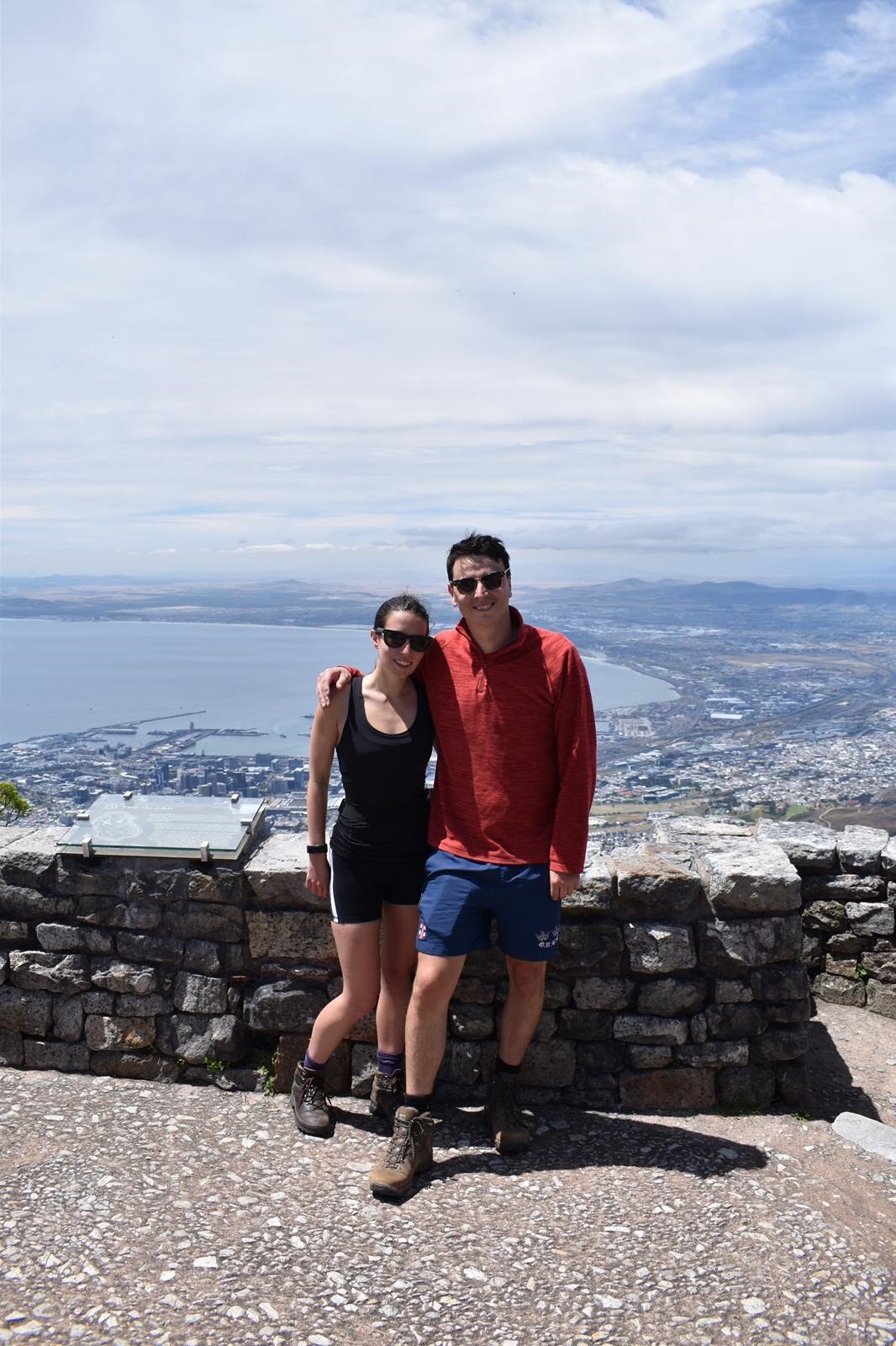 Photo of Rosie Gibson in South Africa with her partner.