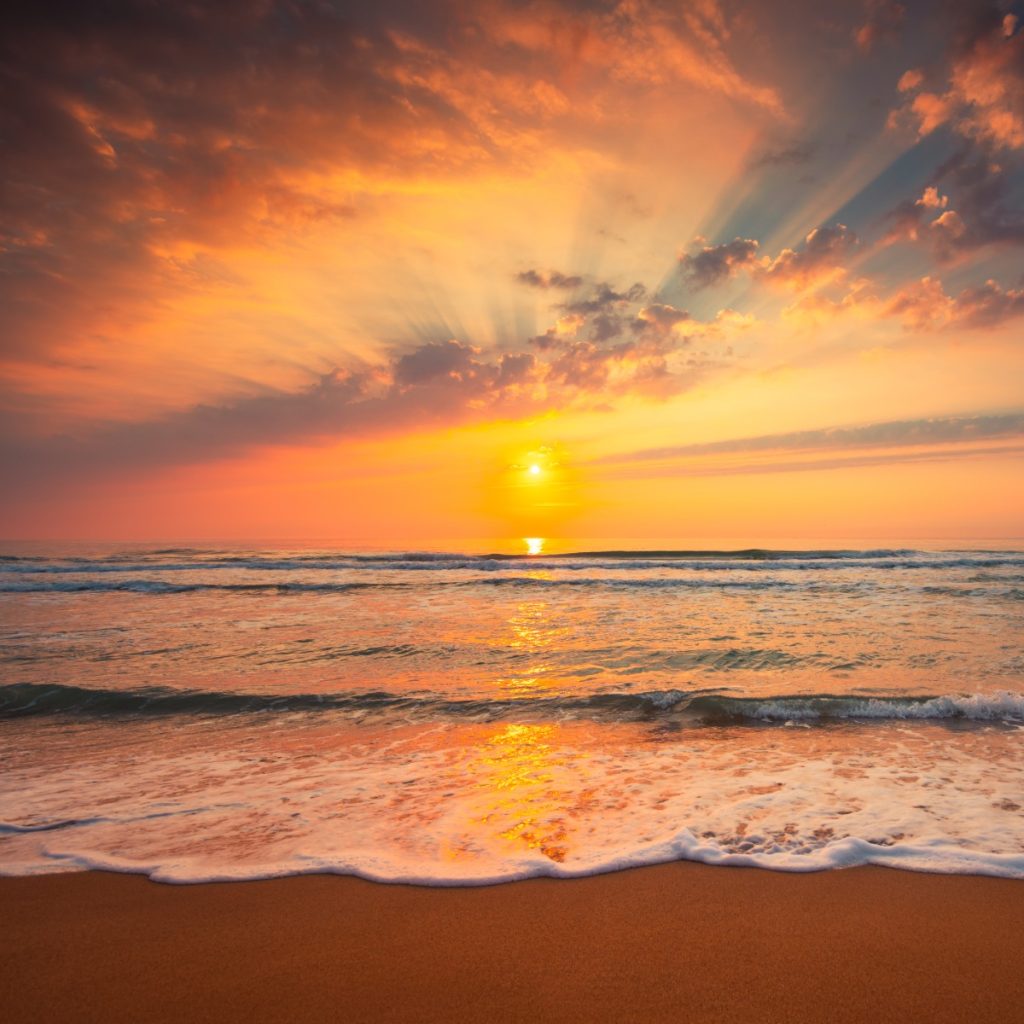 Beach at sunset