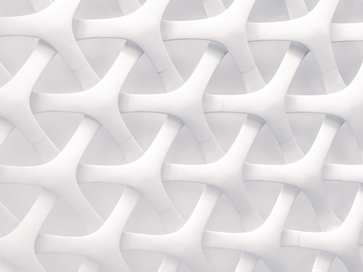 Abstract image of white interlaced fiber