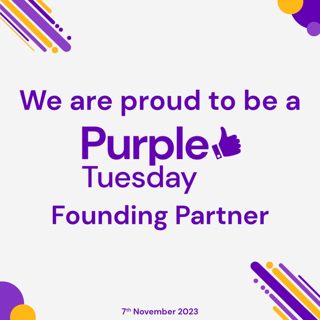 we are proud to sponsor Purple Tuesday text