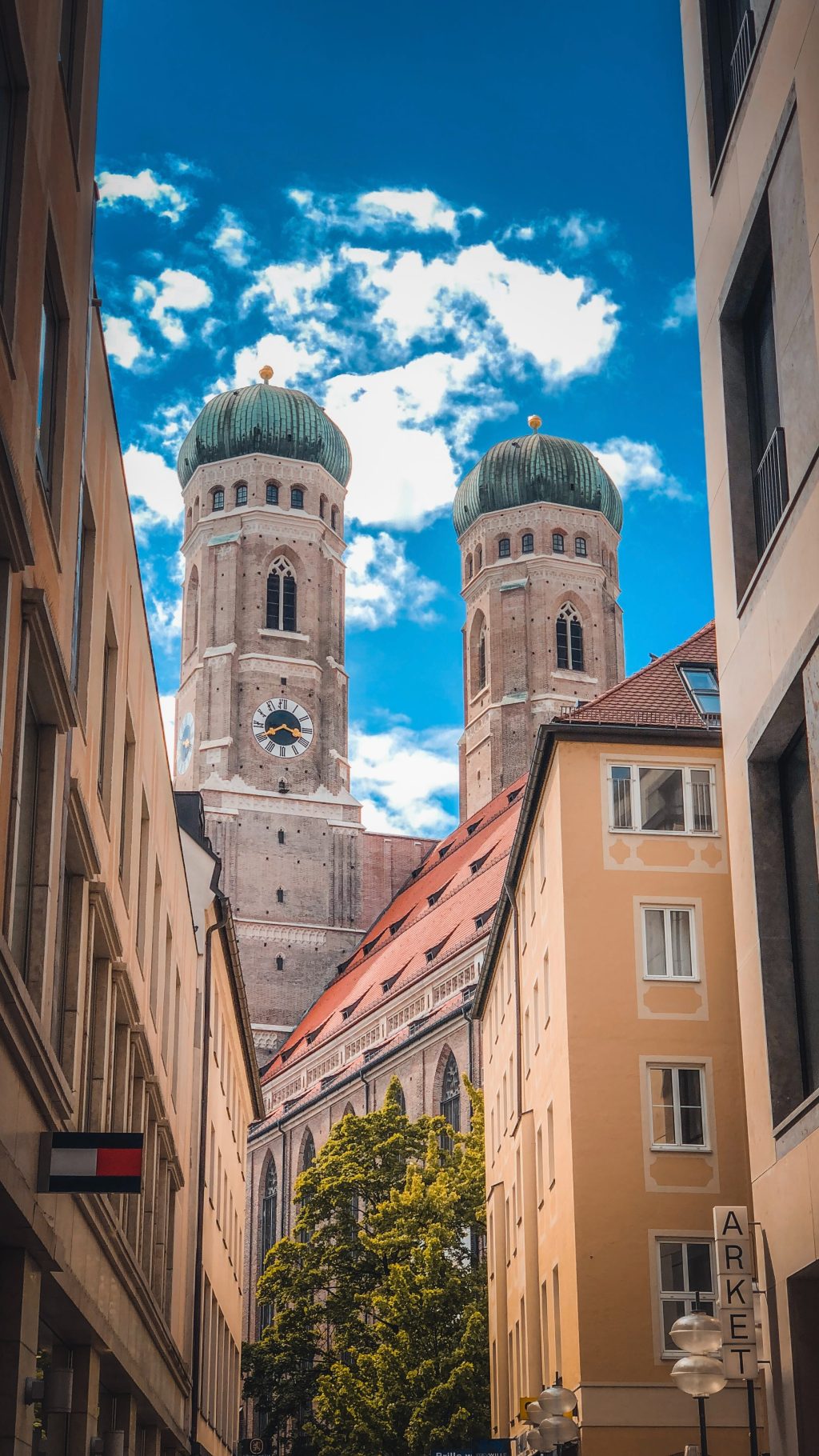 abstract photo of building in munch with two towers