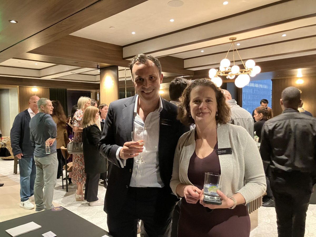 Head of Leathwaite America Hypatia Kingsley next to Managing partner Tim Pemberton