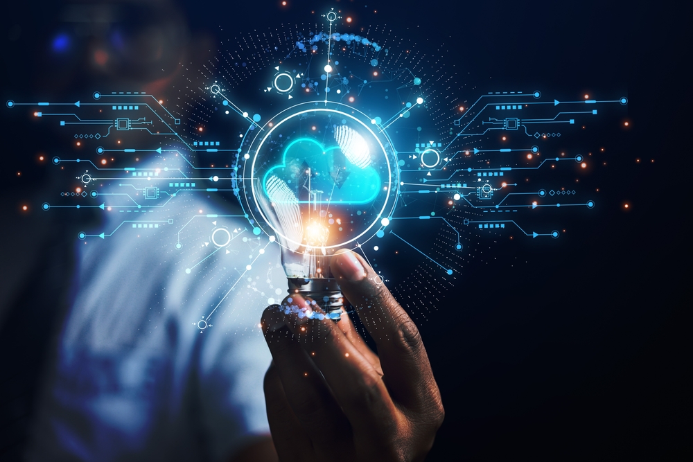 cloud technology concept Global network of metaverse systems exchange of information global business Megatrends on the Internet for Telecommunication
