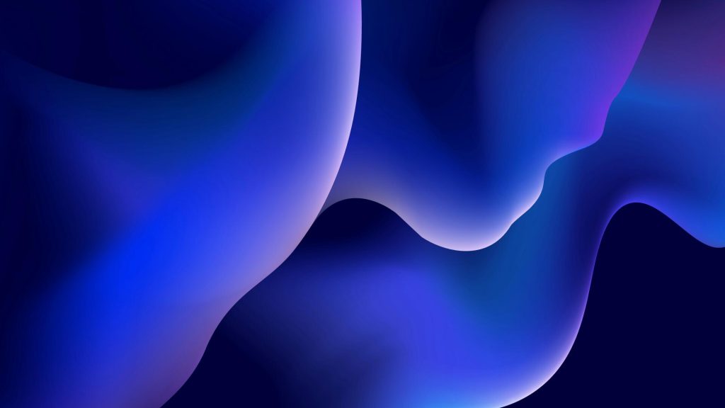 abstract, fluid dark blue shapes