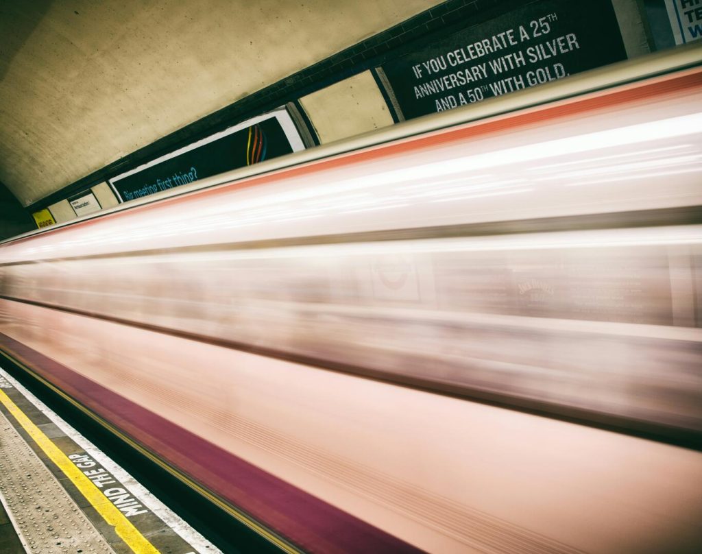 incoming train/ tube