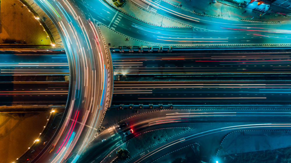 arial view of expressway